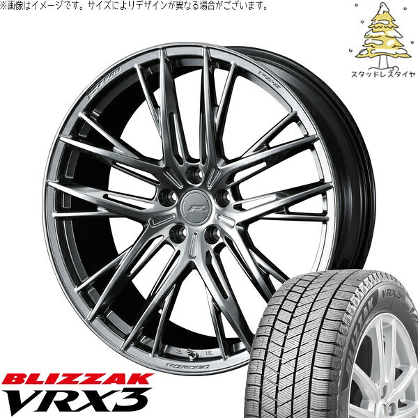 ブリヂストン ブリザック VRX3 235/40R18 ＋ エフゼロ FZ-5 ダイヤモンドブラック 18インチ 8.5J +35 5H114.3P スタッドレス・ホイール4本セット。1枚目。