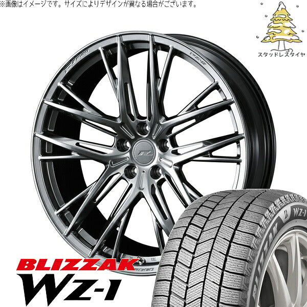 ブリヂストン ブリザック WZ-1 225/50R18 ＋ エフゼロ FZ-5 ダイヤモンドブラック 18インチ 8J +43 5H114.3P スタッドレス・ホイール4本セット。1枚目。
