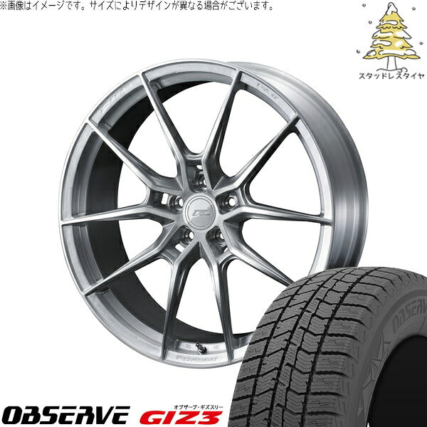 トーヨータイヤ オブザーブ GIZ3 225/50R18 ＋ エフゼロ FZ-6 ブラッシュド 18インチ 8.5J +40 5H114.3P スタッドレス・ホイール4本セット。1枚目。