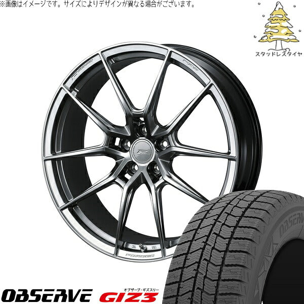 トーヨータイヤ オブザーブ GIZ3 235/50R18 ＋ エフゼロ FZ-6 ダイヤモンドブラック 18インチ 8.5J +40 5H114.3P スタッドレス・ホイール4本セット。1枚目。