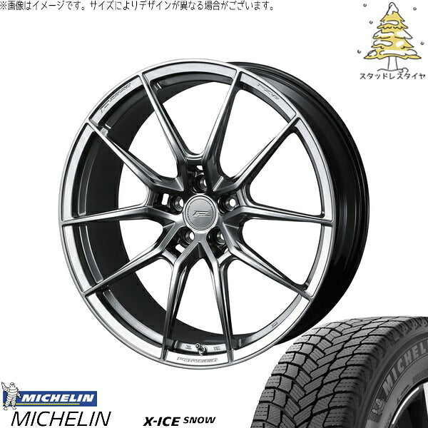 ミシュラン エックスアイス スノー 265/45R21 ＋ エフゼロ FZ-6 ダイヤモンドブラック 21インチ 9J +30 5H114.3P スタッドレス・ホイール4本セット。1枚目。