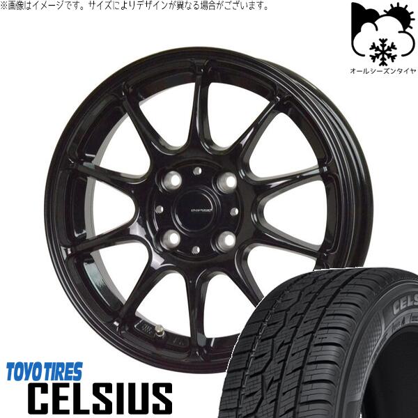 トーヨータイヤ セルシアス 175/65R15 ＋ Gスピード G07 メタリックブラック 15インチ 4.5J +45 4H100P オールシーズン・ホイール4本セット。1枚目。