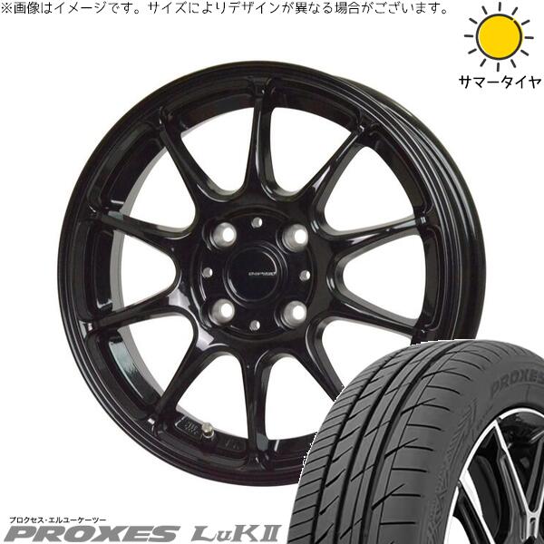 トーヨータイヤ プロクセス LuK2 165/55R15 ＋ Gスピード G07 メタリックブラック 15インチ 4.5J +45 4H100P サマー・ホイール4本セット。1枚目。