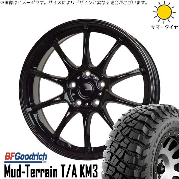 BFグッドリッチ マッドテレーン T/A KM3 245/65R17 ＋ Gスピード G07 メタリックブラック 17インチ 7J +38 5H114.3P サマー・ホイール4本セット。1枚目。