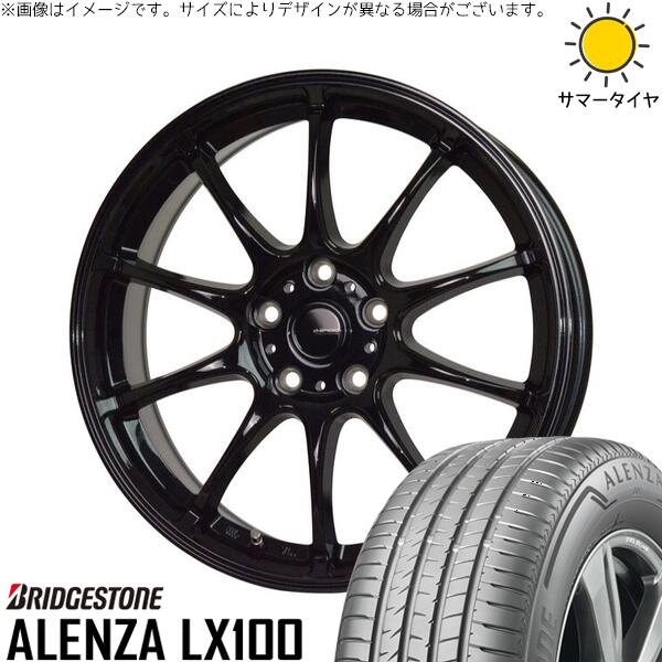 ブリヂストン アレンザ LX100 215/60R17 ＋ Gスピード G07 メタリックブラック 17インチ 7J +55 5H114.3P サマー・ホイール4本セット。1枚目。