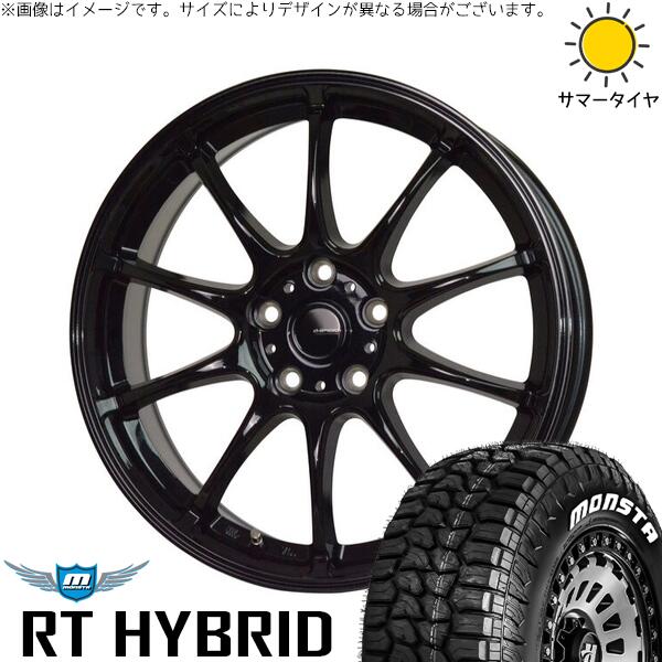 モンスタタイヤ RT ハイブリッド 195/65R15 ＋ Gスピード G07 メタリックブラック 15インチ 6J +43 5H100P サマー・ホイール4本セット。1枚目。