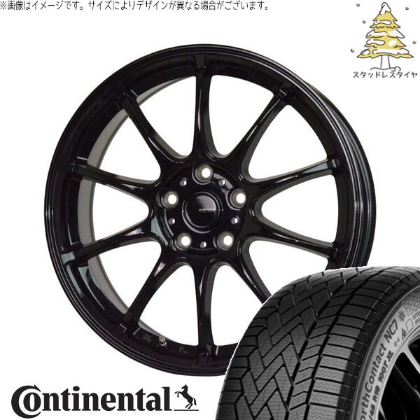 コンチネンタル ノースコンタクト NC7 215/60R17 ＋ Gスピード G07 メタリックブラック 17インチ 7J +55 5H114.3P スタッドレス・ホイール4本セット。1枚目。