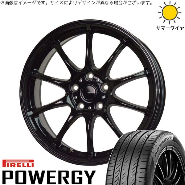 ピレリ パワジー 215/60R17 ＋ Gスピード G07 メタリックブラック 17インチ 7J +38 5H114.3P サマー・ホイール4本セット。1枚目。