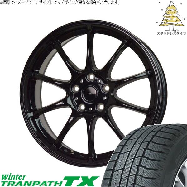 トーヨータイヤ ウィンタートランパス TX 205/60R16 ＋ Gスピード G07 メタリックブラック 16インチ 6.5J +38 5H114.3P スタッドレス・ホイール4本セット。1枚目。