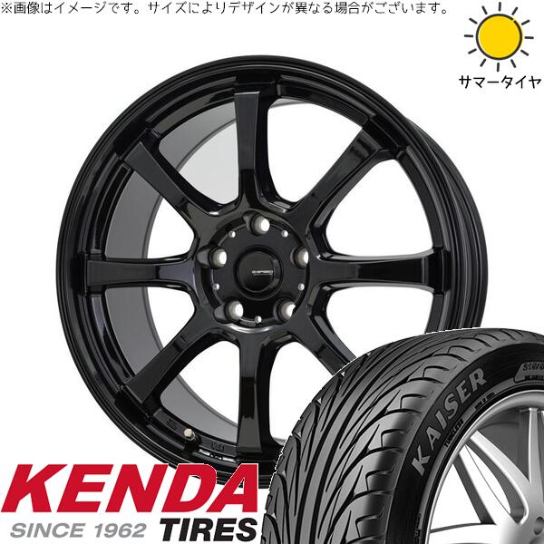 ケンダ カイザー KR20 195/55R16 ＋ Gスピード G08 メタリックブラック 16インチ 6.5J +50 5H114.3P サマー・ホイール4本セット。1枚目。