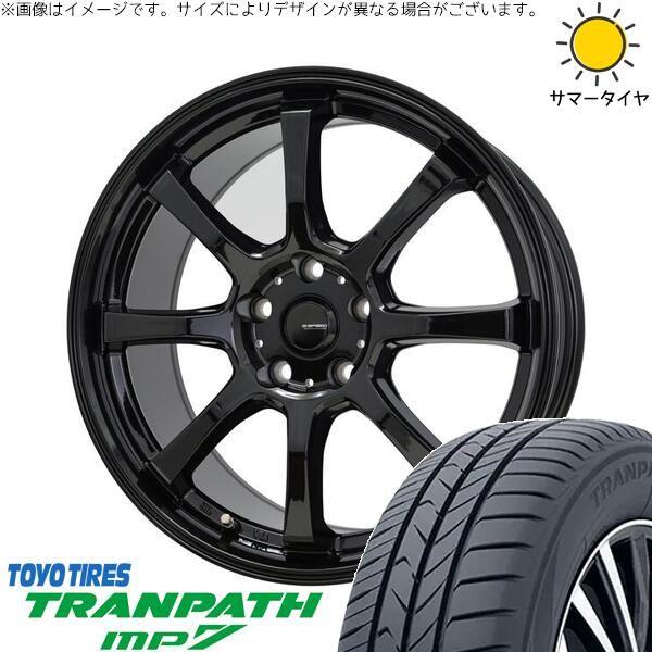 トーヨータイヤ トランパス MP7 215/60R17 ＋ Gスピード G08 メタリックブラック 17インチ 7J +38 5H114.3P サマー・ホイール4本セット。1枚目。