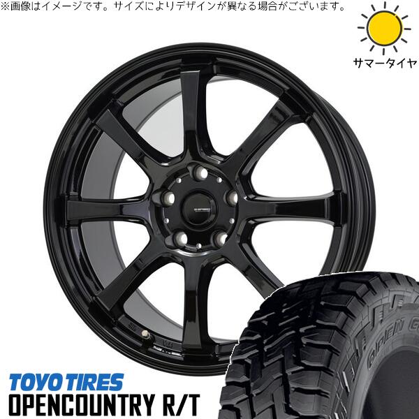 トーヨータイヤ オープンカントリー R/T 225/60R17 ＋ Gスピード G08 メタリックブラック 17インチ 7J +55 5H114.3P サマー・ホイール4本セット。1枚目。