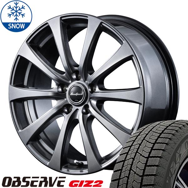 トーヨータイヤ OBSERVE 185/60R15 ＋ MIDホイール G10 メタリックグレー 15インチ 6J +45 5H100P スタッドレス・ホイール4本セット。1枚目。