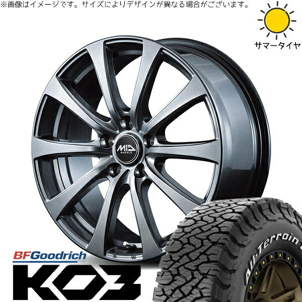 BFグッドリッチ オールテレーン T/A KO3 225/65R17 ＋ MIDホイール G10 メタリックグレー 17インチ 7J +48 5H114.3P サマー・ホイール4本セット。1枚目。