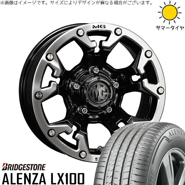ブリヂストン アレンザ LX100 215/70R16 ＋ マーテルギア ゴーレム ブラック/マシニンググリップ 16インチ 6J -5 5H139.7P サマー・ホイール4本セット。1枚目。