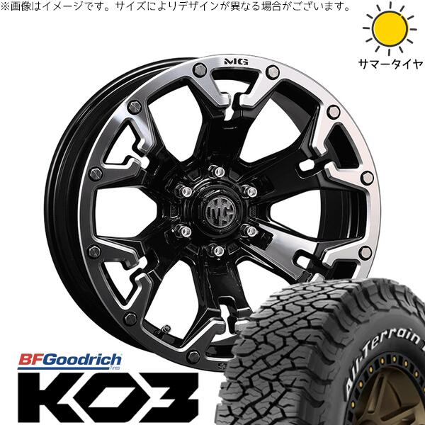 BFグッドリッチ オールテレーン T/A Ko3 (All-Terrain T/A Ko3) 285/70R17 ＋ マーテルギア ゴーレム ブラック/マシニンググリップ 17インチ 8J +20 6H139.7P オールシーズン・ホイール4本セット。1枚目。