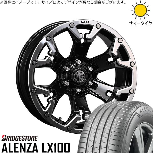 ブリヂストン アレンザ LX100 215/70R16 ＋ マーテルギア ゴーレム ブラック/マシニンググリップ 16インチ 7J +35 5H114.3P サマー・ホイール4本セット。1枚目。