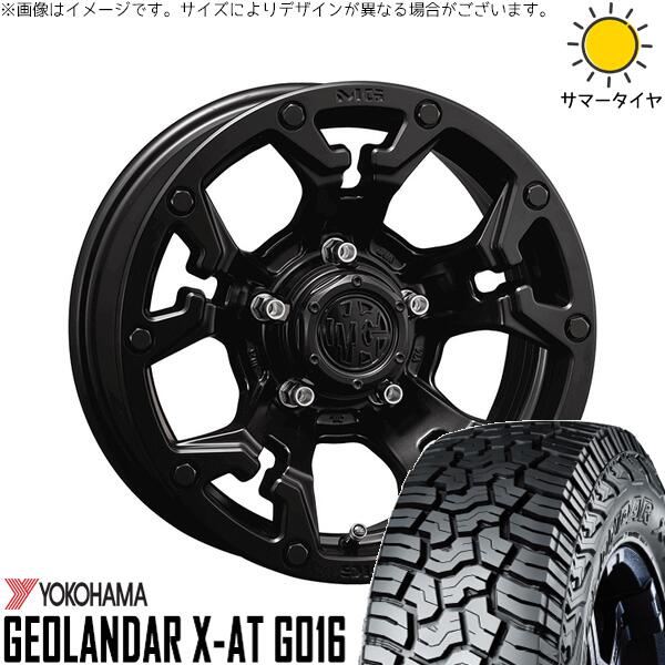 ヨコハマタイヤ ジオランダー X-A/T G016 (GEOLANDAR X-A/T G016) 215/70R16 ＋ マーテルギア ゴーレム マットブラック 16インチ 7J +35 5H114.3P サマー・ホイール4本セット。1枚目。