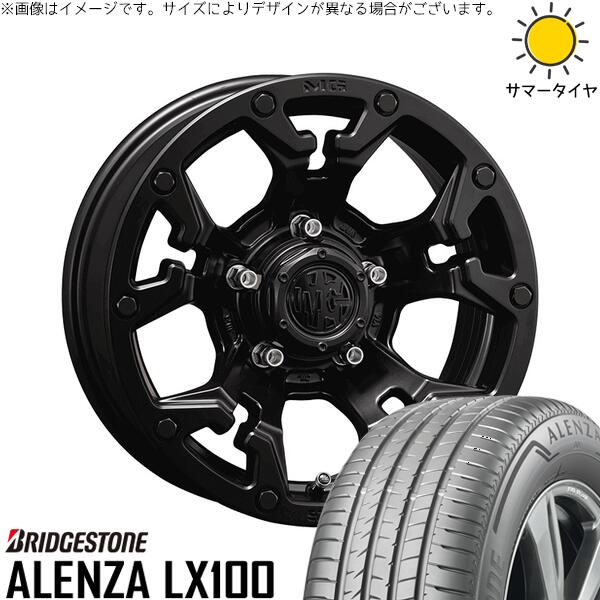 ブリヂストン アレンザ LX100 215/70R16 ＋ マーテルギア ゴーレム マットブラック 16インチ 6J -5 5H139.7P サマー・ホイール4本セット。1枚目。