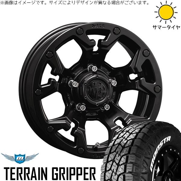 モンスタタイヤ テレーングリッパー (TERRAIN GRIPPER) 215/70R16 ＋ マーテルギア ゴーレム マットブラック 16インチ 7J +35 5H114.3P サマー・ホイール4本セット。1枚目。