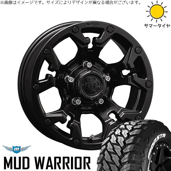 モンスタタイヤ マッドウォーリアー (MUD WARRIOR) 215/70R16 ＋ マーテルギア ゴーレム マットブラック 16インチ 7J +35 5H114.3P サマー・ホイール4本セット。1枚目。