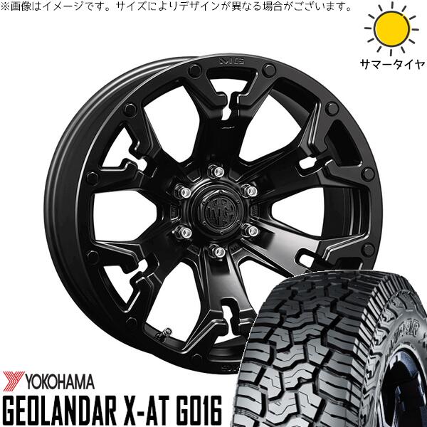 ヨコハマタイヤ ジオランダー X-AT G016 215/70R16 ＋ マーテルギア ゴーレム マットブラック 16インチ 7J +35 5H114.3P サマー・ホイール4本セット。1枚目。