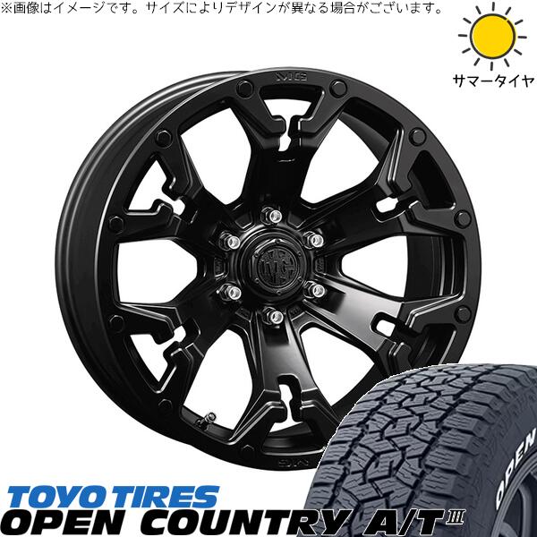 トーヨータイヤ オープンカントリー A/T3 215/70R16 ＋ マーテルギア ゴーレム マットブラック 16インチ 7J +35 5H114.3P サマー・ホイール4本セット。1枚目。