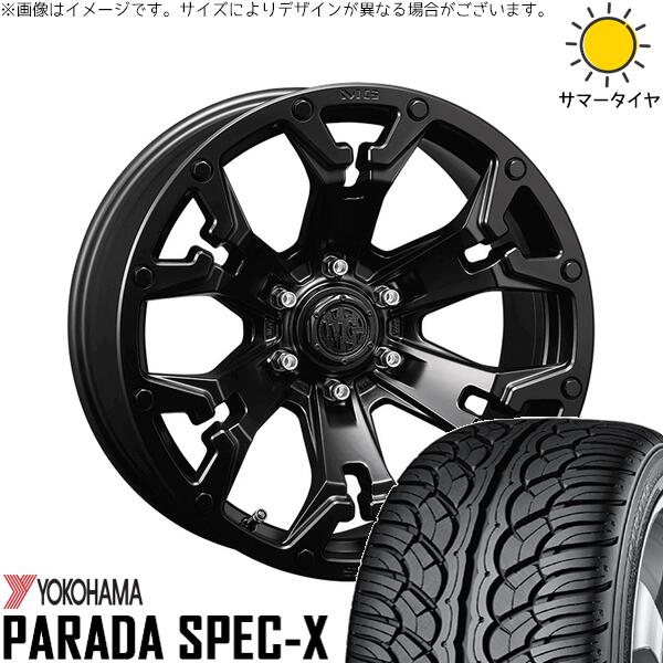 ヨコハマタイヤ パラダ Spec-X PA02 275/55R20 ＋ マーテルギア ゴーレム マットブラック 20インチ 8.5J +20 6H139.7P サマー・ホイール4本セット。1枚目。