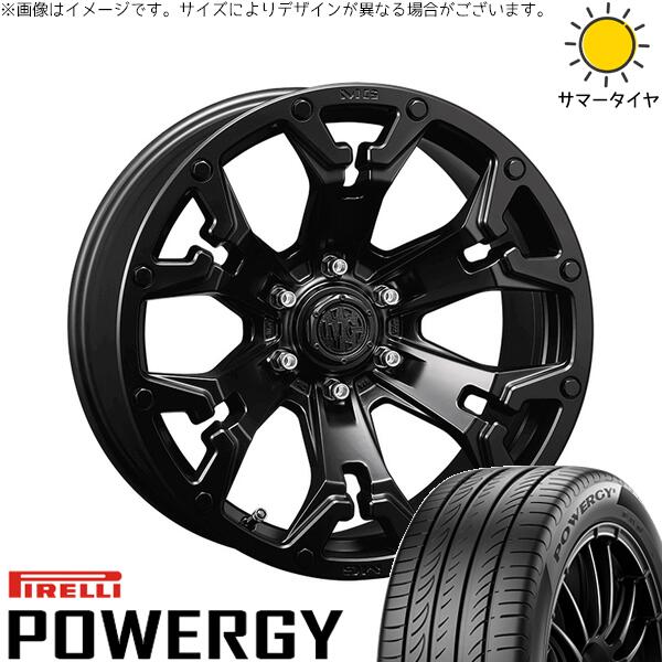 ピレリ パワジー 195/65R16 ＋ マーテルギア ゴーレム マットブラック 16インチ 7J +35 5H114.3P サマー・ホイール4本セット。1枚目。