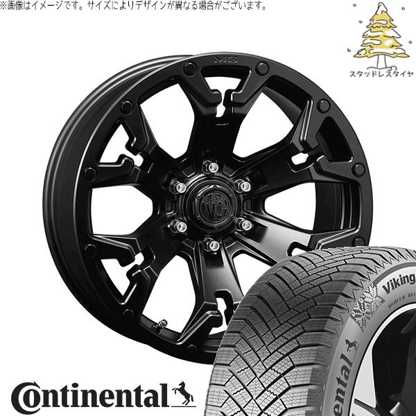 コンチネンタル バイキングコンタクト8 275/55R20 ＋ マーテルギア ゴーレム マットブラック 20インチ 8.5J +20 6H139.7P スタッドレス・ホイール4本セット。1枚目。
