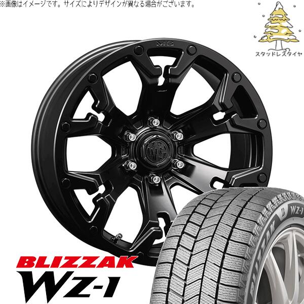 ブリヂストン ブリザック WZ-1 215/70R16 ＋ マーテルギア ゴーレム マットブラック 16インチ 7J +35 5H114.3P スタッドレス・ホイール4本セット。1枚目。