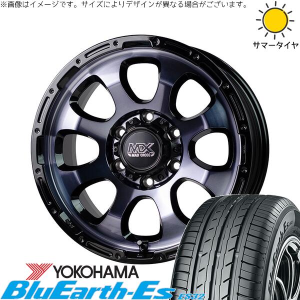 ヨコハマタイヤ ブルーアース ES32 215/70R15 ＋ マッドクロス グレイス ブラッククリア/リムブラック 15インチ 6J +33 6H139.7P サマー・ホイール4本セット。1枚目。