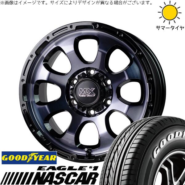 グッドイヤー イーグル ナスカー 215/65R16 ＋ マッドクロス グレイス ブラッククリア/リムブラック 16インチ 6.5J +38 6H139.7P サマー・ホイール4本セット。1枚目。
