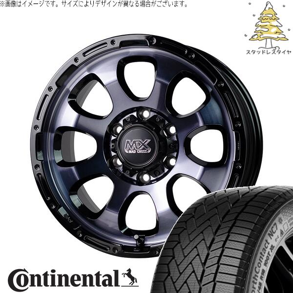 コンチネンタル ノースコンタクト NC7 265/65R17 ＋ マッドクロス グレイス ブラッククリア/リムブラック 17インチ 8J +20 6H139.7P スタッドレス・ホイール4本セット。1枚目。