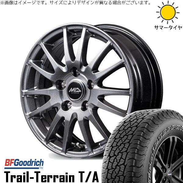 BFグッドリッチ トレイルテレーン T/A 225/55R18 ＋ MIDホイール GriD メタリックグレー 18インチ 7.5J +38 5H114.3P サマー・ホイール4本セット。1枚目。