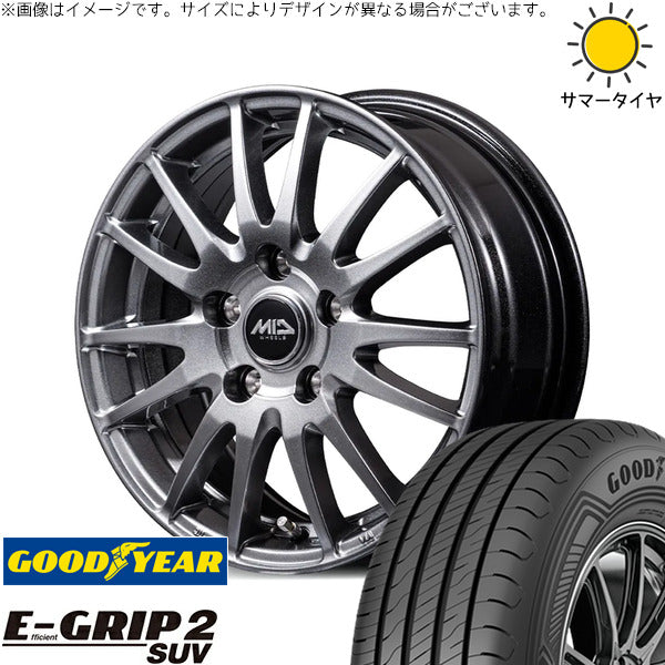 グッドイヤー エフィシェントグリップ2 SUV 235/60R18 ＋ MIDホイール GriD メタリックグレー 18インチ 7.5J +38 5H114.3P サマー・ホイール4本セット。1枚目。