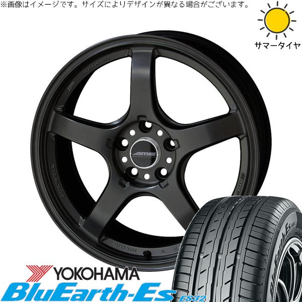ヨコハマタイヤ ブルーアース ES32 245/40R18 ＋ トレーサー GT-V ガンブラック 18インチ 9.5J +38 5H114.3P サマー・ホイール4本セット。1枚目。