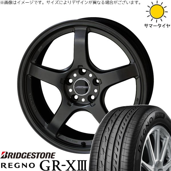 ブリヂストン レグノ GR-X3 235/40R18 ＋ トレーサー GT-V ガンブラック 18インチ 8.5J +30 5H114.3P サマー・ホイール4本セット。1枚目。