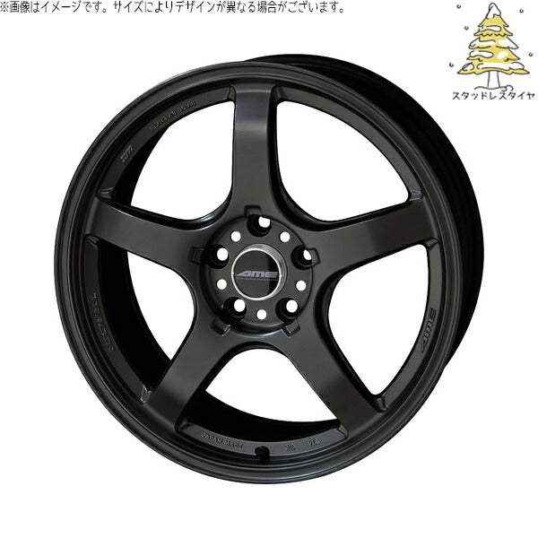 輸入スタッドレスタイヤ（銘柄指定不可） 225/40R18 ＋ トレーサー GT-V ガンブラック 18インチ 8.5J +38 5H114.3P ホイール4本セット。1枚目。