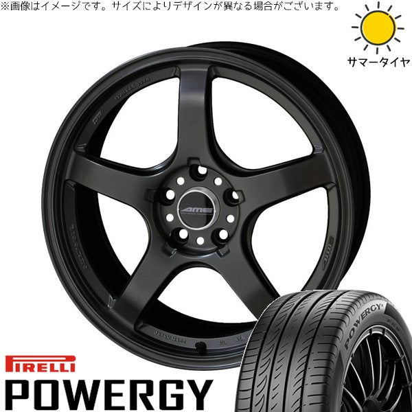 ピレリ パワジー 245/40R18 ＋ トレーサー GT-V ガンブラック 18インチ 8.5J +30 5H114.3P サマー・ホイール4本セット。1枚目。