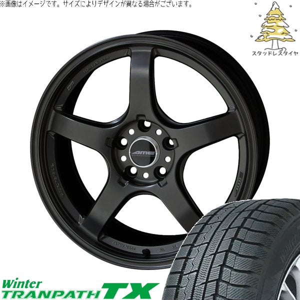 トーヨータイヤ ウィンタートランパス TX 235/50R18 ＋ トレーサー GT-V ガンブラック 18インチ 8.5J +45 5H114.3P スタッドレス・ホイール4本セット。1枚目。