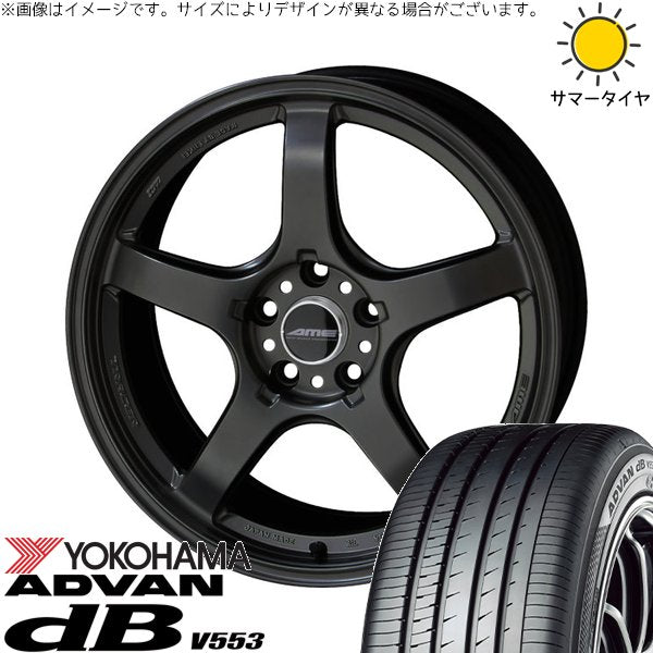ヨコハマタイヤ アドバン デシベル V553 235/40R18 ＋ トレーサー GT-V ガンブラック 18インチ 8.5J +38 5H114.3P サマー・ホイール4本セット。1枚目。