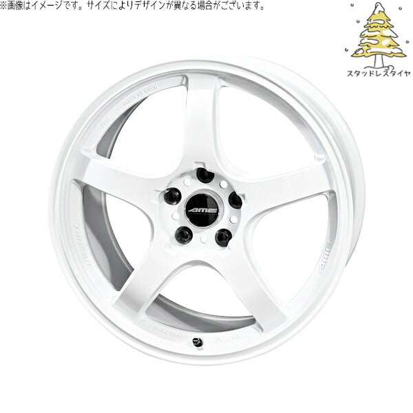 輸入スタッドレスタイヤ（銘柄指定不可） 215/45R17 ＋ トレーサー GT-V レーシングホワイト 17インチ 7.5J +48 5H114.3P ホイール4本セット。1枚目。