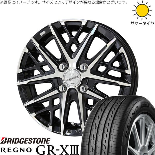 ブリヂストン レグノ GR-X3 175/60R16 ＋ スマック グレイヴ サファイアブラックポリッシュ 16インチ 5.5J +49 4H100P サマー・ホイール4本セット。1枚目。