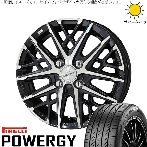 ピレリ パワジー 195/55R16 ＋ スマック グレイヴ サファイアブラックポリッシュ 16インチ 6J +40 4H100P サマー・ホイール4本セット。1枚目。