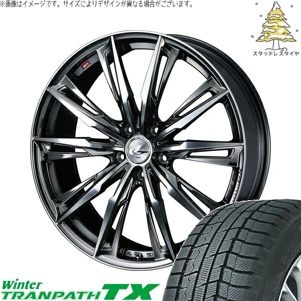 トーヨータイヤ ウィンタートランパス TX 215/60R17 ＋ レオニス GX ブラックメタルコート/ミラーカット 17インチ 7J +42 5H114.3P スタッドレス・ホイール4本セット。1枚目。