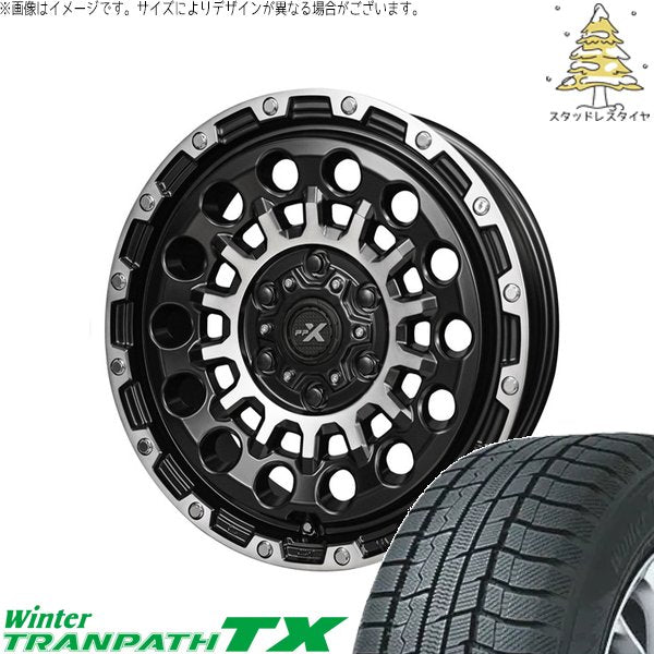 トーヨータイヤ ウィンタートランパス TX 215/65R16 ＋ PPX GX14 マットブラックポリッシュ 16インチ 7J +35 5H114.3P スタッドレス・ホイール4本セット。1枚目。