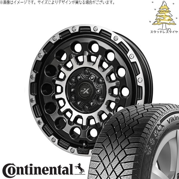 コンチネンタル バイキングコンタクト7 155/65R14 ＋ PPX GX14 マットブラックポリッシュ 14インチ 4.5J +45 4H100P スタッドレス・ホイール4本セット。1枚目。