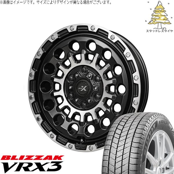 2025年製 ブリヂストン ブリザック VRX3 155/65R14 ＋ PPX GX14 マットブラックポリッシュ 14インチ 4.5J +45 4H100P スタッドレス・ホイール4本セット。1枚目。