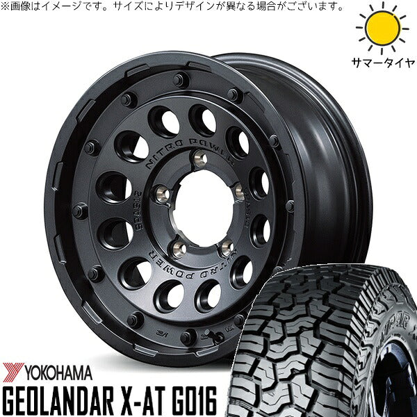 ヨコハマタイヤ ジオランダー X-AT G016 215/70R16 ＋ ナイトロパワー H12 ショットガン バレルブラック 16インチ 6J -5 5H139.7P サマー・ホイール4本セット。1枚目。